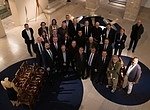 Personas asistentes a la inauguración de la exposición 'Huellas del tiempo. Colección ABANCA' en Burgos